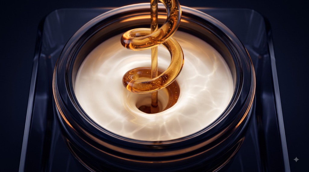 Veloura Silky Cream & Golden Spiral Helix